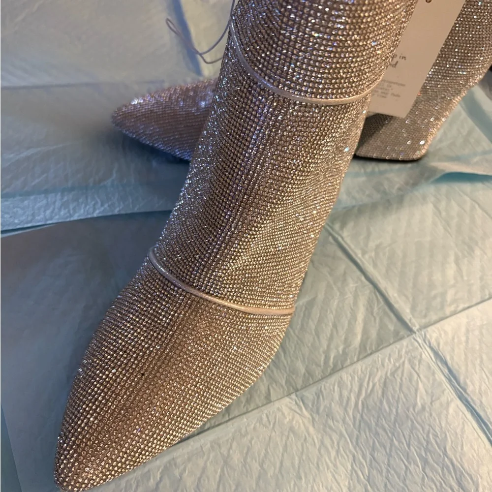 New- Elegant shiny rhinestone Sexy Ankle Boots  2025 Season - Picture 5 of 12